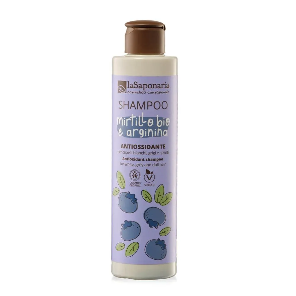 laSaponaria Champú antioxidante para canas con arándano BIO y arginina 200 ml