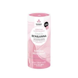 Ben & Anna Desodorante Sólido Sensible (40 g) - Flor de Cerezo - sin bicarbonato sódico