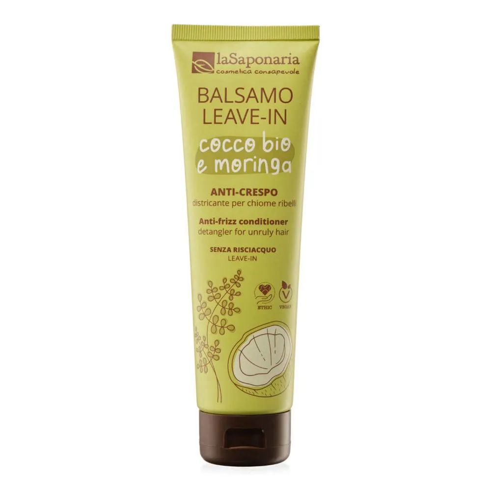 laSaponaria Acondicionador antiencrespamiento sin aclarado con coco y moringa 150 ml