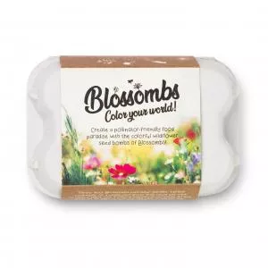 Blossombs Bombas de semillas - Caja regalo huevo (6 unidades) - regalo original y práctico