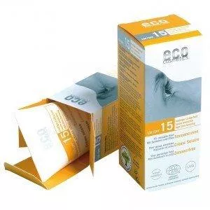 Eco Cosmetics Protector solar SPF 15 BIO (75 ml) - 100% natural, con filtros minerales