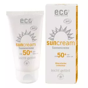 Eco Cosmetics Protector solar SPF 50 BIO (75 ml) - ligeramente tintado