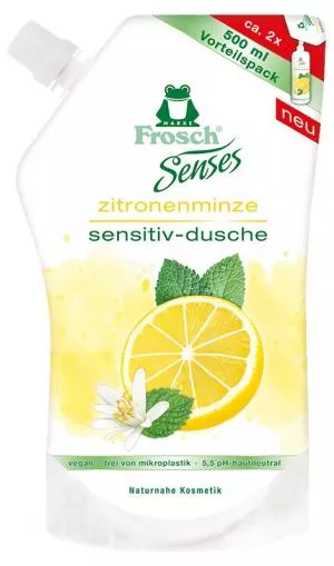 Frosch EKO Senses Gel de ducha Citron menta - cartucho de recambio 500ml