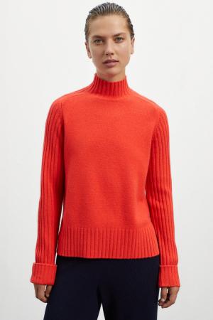 Eucaliptoalf knit woman vibrant red