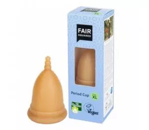Fair Squared Copa menstrual de látex natural - XL - con bolsa de tela
