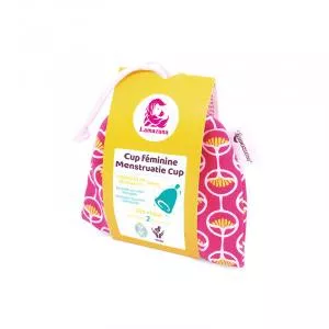 Lamazuna Copa menstrual higiénica, tamaño 1, estuche rosa
