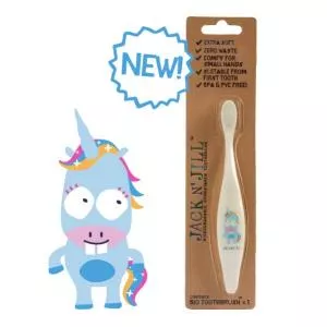 Jack n Jill Cepillo de dientes infantil Unicornio - hecho de almidón de maíz