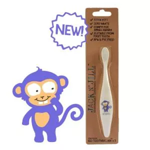 Jack n Jill Cepillo de dientes para niños Mono - hecho de almidón de maíz