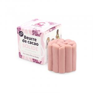 Manteca de cacao sólida rosa BIO (55 g) - 3 en 1: para la cara, el cuerpo y el masaje