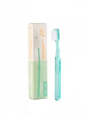 laSaponaria Cepillo de dientes para niños - verde - materiales 100% naturales