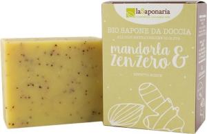 Jabón sólido de oliva BIO - Almendra y jengibre (100 g)