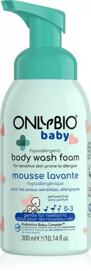 OnlyBio Espuma lavadora hipoalergénica para bebés (300 ml) - adecuada desde el nacimiento