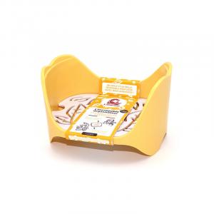 Organizador de baño amarillo