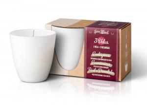 Set - 1x vela (130 g) 2x relleno - madera y especias - puedes hacer dos velas más en casa