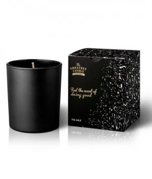 Vela perfumada en vidrio negro (170 g) - higo