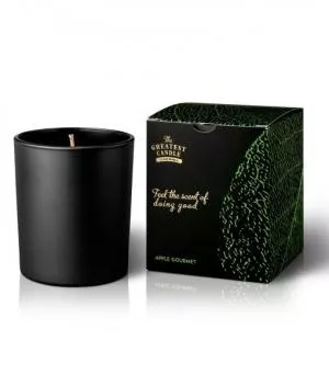 The Greatest Candle in the World Vela perfumada en vidrio negro (170 g) - manzana