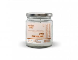 The Greatest Candle Vela de vidrio de residuo cero (120 g) - flor de darjeeling - dura unas 30 horas