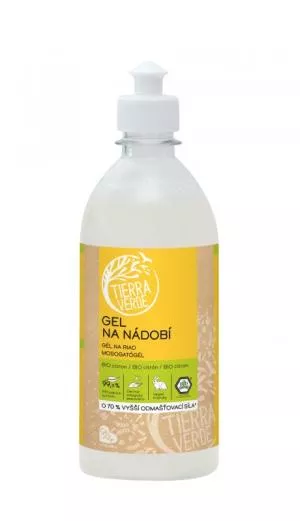 Tierra Verde Gel lavavajillas con aceite de limón ecológico (500 ml)