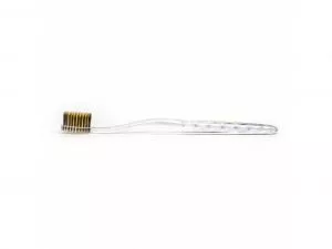 Nano-b Cepillo de dientes con oro y carbón activado translúcido - mediano