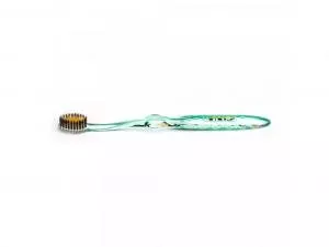 Nano-b Cepillo de dientes con oro y carbón activado verde - mediano