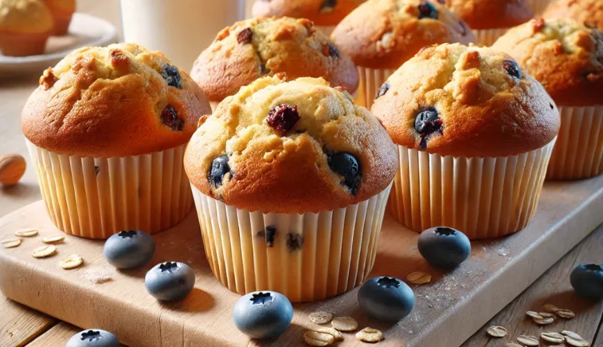 Los mejores muffins para niños de preescolar con frutas y requesón