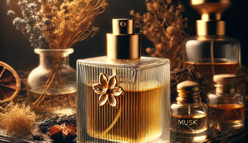 El almizcle en los perfumes crea una estela duradera.